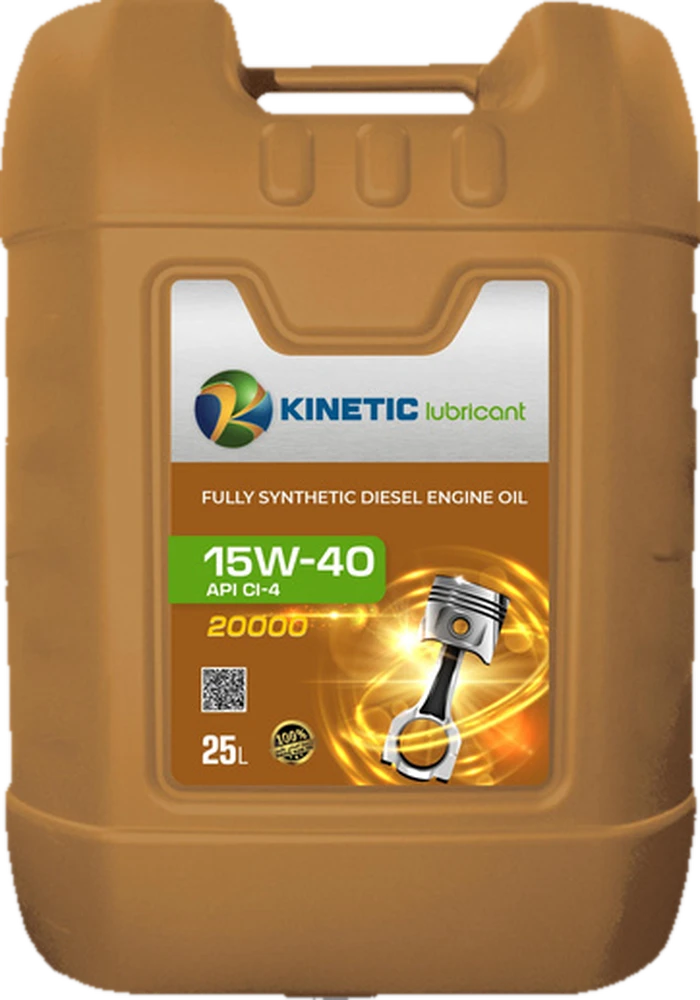 Kinetic 15W-40 API CI-4 heavy duty diesel engine oil, 25 litre